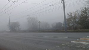 Новый район и стройка в тумане