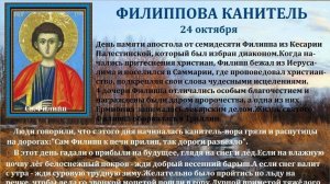 24 октября. день Филипповой канители