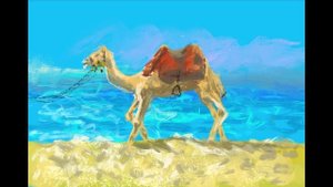 Рисую верблюда в Procreate c натуры