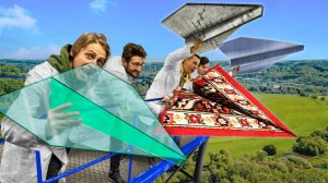 ЗАПУСКАЕМ САМОЛЕТЫ ИЗ СТЕКЛА, КОВРА, БЕТОНА И МЕТАЛЛА!