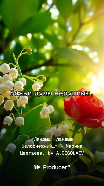 «Ландыш, ландыш белоснежный…» -  Марина Цветаева.