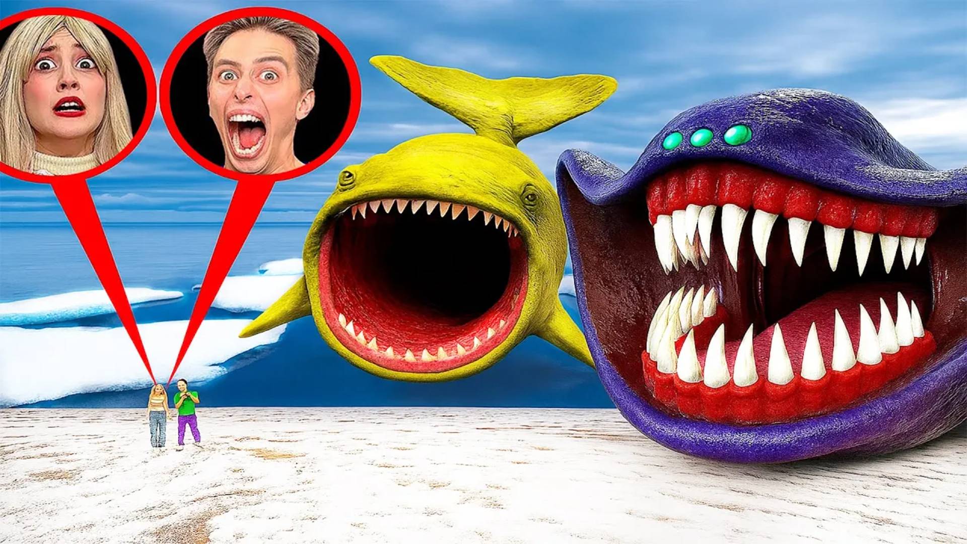 МОЙ ПОДВОДНЫЙ ДРОН СНЯЛ БЛУПА И ЭЛЬ ГРАН МАЮ — ОНИ ЗАСТРЯЛИ ВО ЛЬДАХ! смотреть онлайн