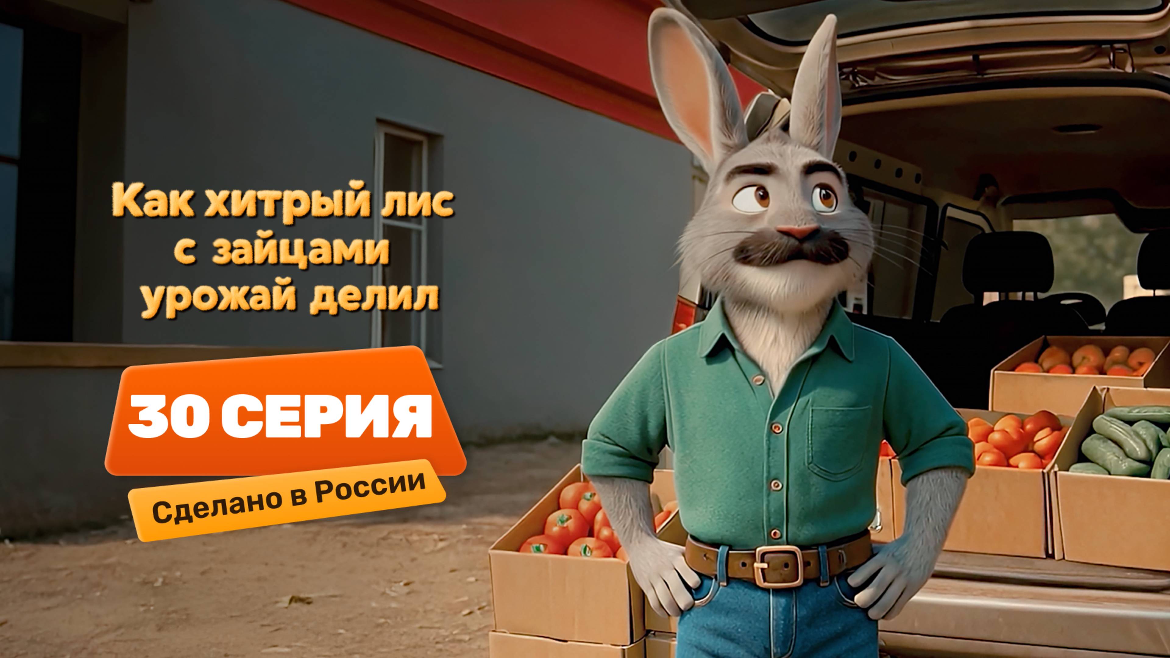 Серия 30 – Сделано в России | Как хитрый лис с зайцами урожай делил