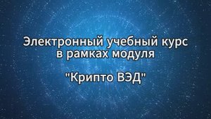 Демо модуля «Крипто ВЭД» в рамках проекта «Кадры ВЭД»