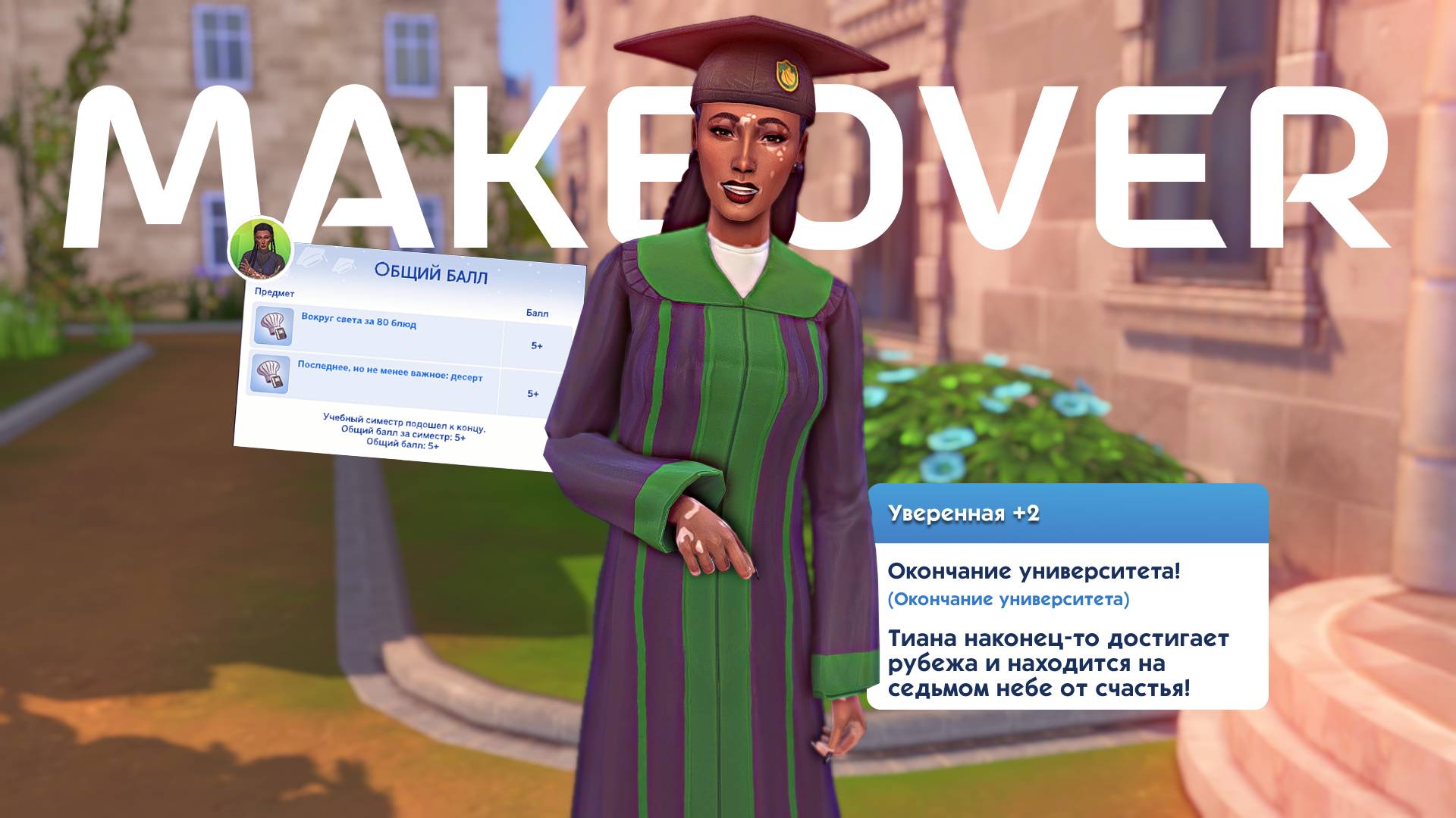 Университет окончен, что дальше? Makeover наследницы династии дисней Sims 4 + ответы на вопросы
