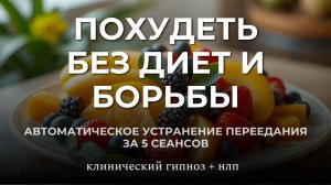 Похудение без диет и борьбы| Автоматическое устранение переедания за 5 сеансов клинического гипноза