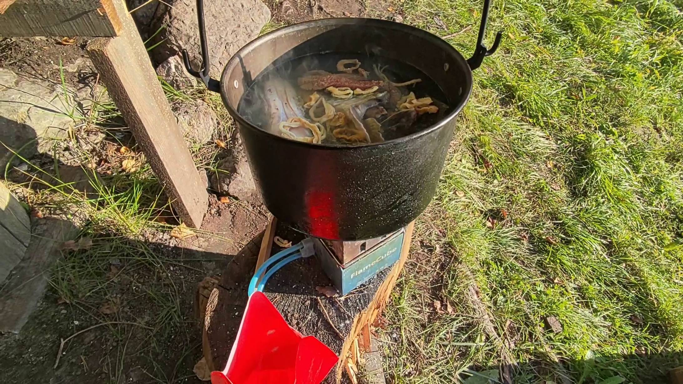 FlameCube турбо-печка. Итоги на стоянке_часть 1