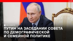 Путин на заседании Совета по демографической и семейной политике