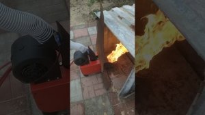 Пеллетная горелка 15-25 кВт, замер мощности на белой пеллете.