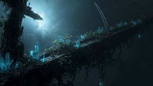 Crystalline Derelict Station🛰️2 Hour Dark Ambience  Overgrown Ruin&Dead Star Halo  Cosmic Solitude-