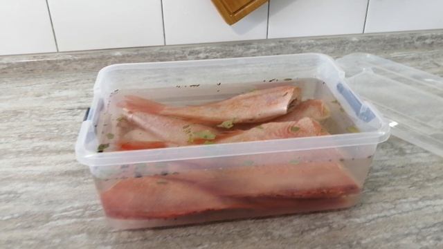 Засол окуня для горячего копчения.
