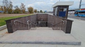 Возведение конечной станции наземного транспорта возле городского вокзала "Лианозово" (октябрь 2025)
