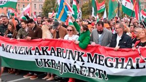 "Мы не хотим умирать за Украину!" Сторонники Орбана вышли на марш мира в Будапеште