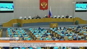 Госдума России приняла в первом чтении закон о повышении МРОТ