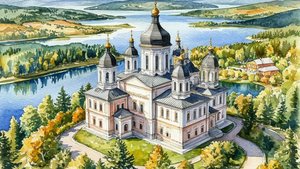 Кожеозерский монастырь. Лопский полуостров. Кож озеро.