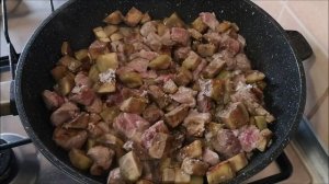 Мясо на сковороде в БАКЛАЖАННОМ СОУСЕ. ВСЕГДА ВКУСНО!!!Рецепт приготовления мяса