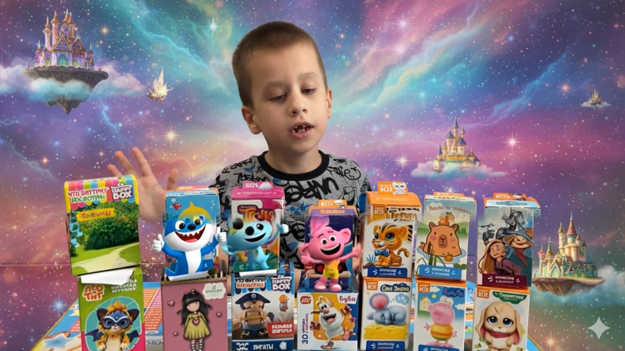 Распаковка микс happybox, sweetbox и другие. Волшебные фигурки! Оживление ИИ смотреть онлайн