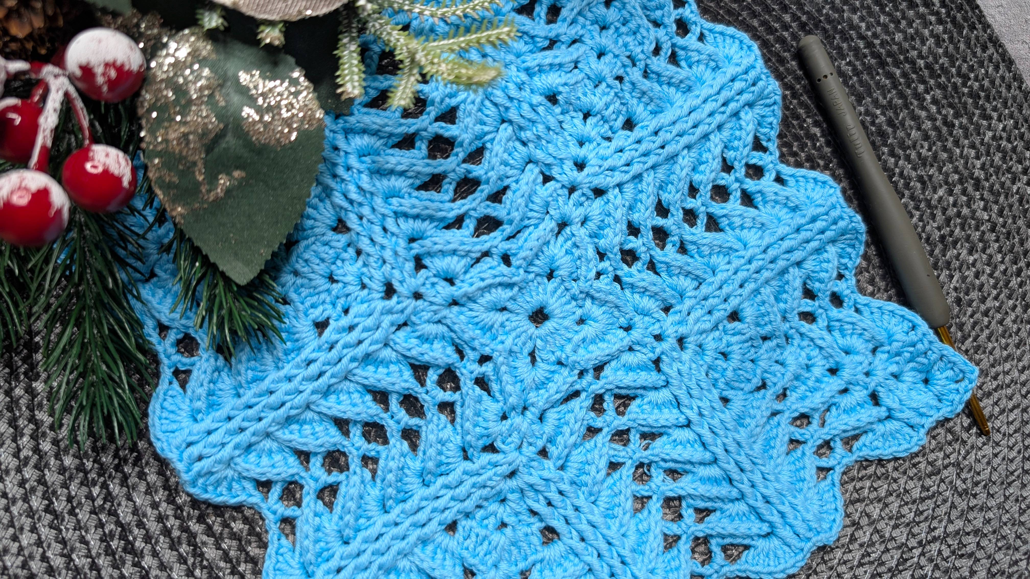 ✨ Красивый квадрат для скатерти и не только ✨ Часть 1 (1- 10 ряд) ✨ смотреть онлайн