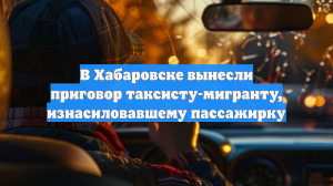 В Хабаровске вынесли приговор таксисту-мигранту, изнасиловавшему пассажирку