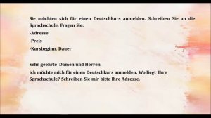 ЭКЗАМЕН ГЁТЕ GOETHE ZERTIFIKAT DEUTSCH START A1 SCHREIBEN