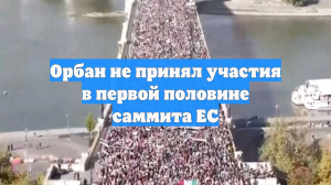 Орбан не принял участия в первой половине саммита ЕС