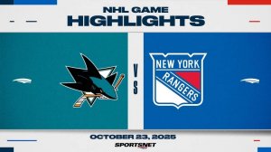 NHL Highlights | Sharks vs. Rangers - October 23, 2025