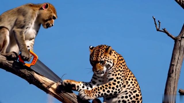 Леопард дружит с мартышкой ☺Самые милые животные 2025 смотреть онлайн
