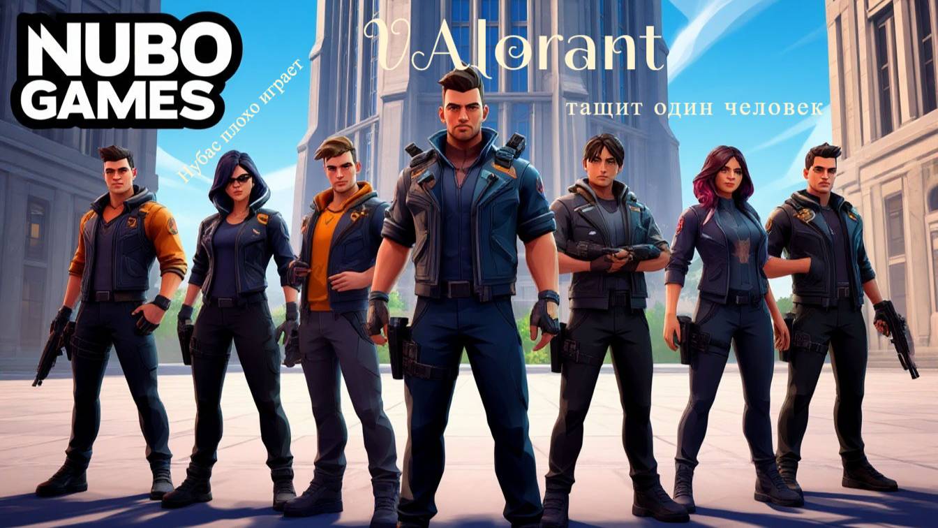 Valorant. Тащит один человек. Очень классно играет.Нубская катка