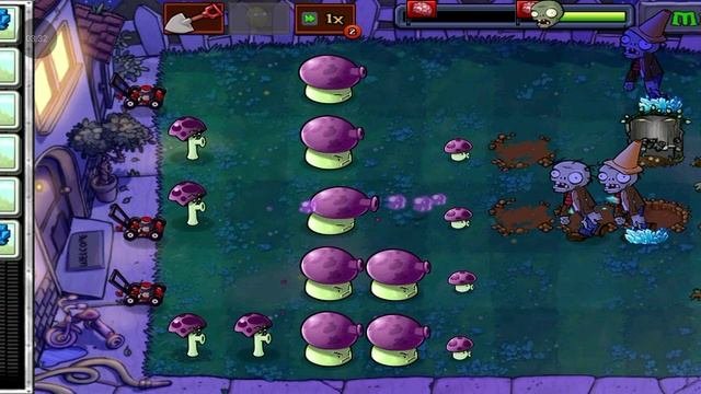 Прохожу мини игру в PVZ 1 "Рулетка растений ночи"
