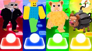 ТИМ ЧИЗ 🆚 НООБИНИ ПИЦЦАНИНИ 🆚 ПИПИ ПОТАТО 🆚 СВИНИНО БОРДИНО | Tiles Hop №255