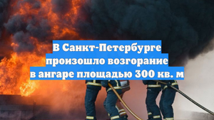 В Санкт-Петербурге произошло возгорание в ангаре площадью 300 кв. м