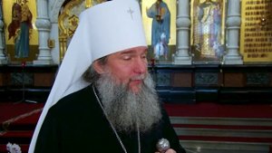 Пресс-подход владыки Евгения после благодарственного молебна Александру Невскому. 14.10.2025