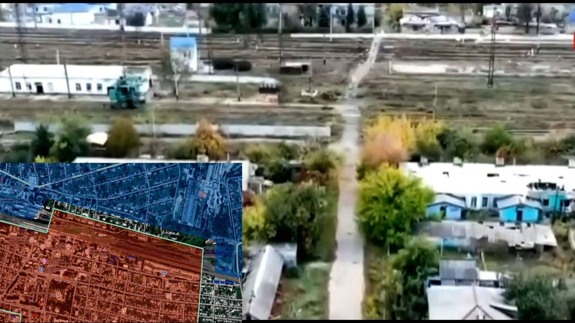 Железнодорожная станция в городе Покровск. Октябрь 2025 года