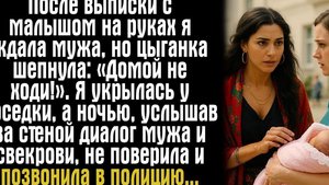 После выписки с малышом на руках я ждала мужа, но цыганка шепнула- «Домой не ходи!». Я укрылась у...