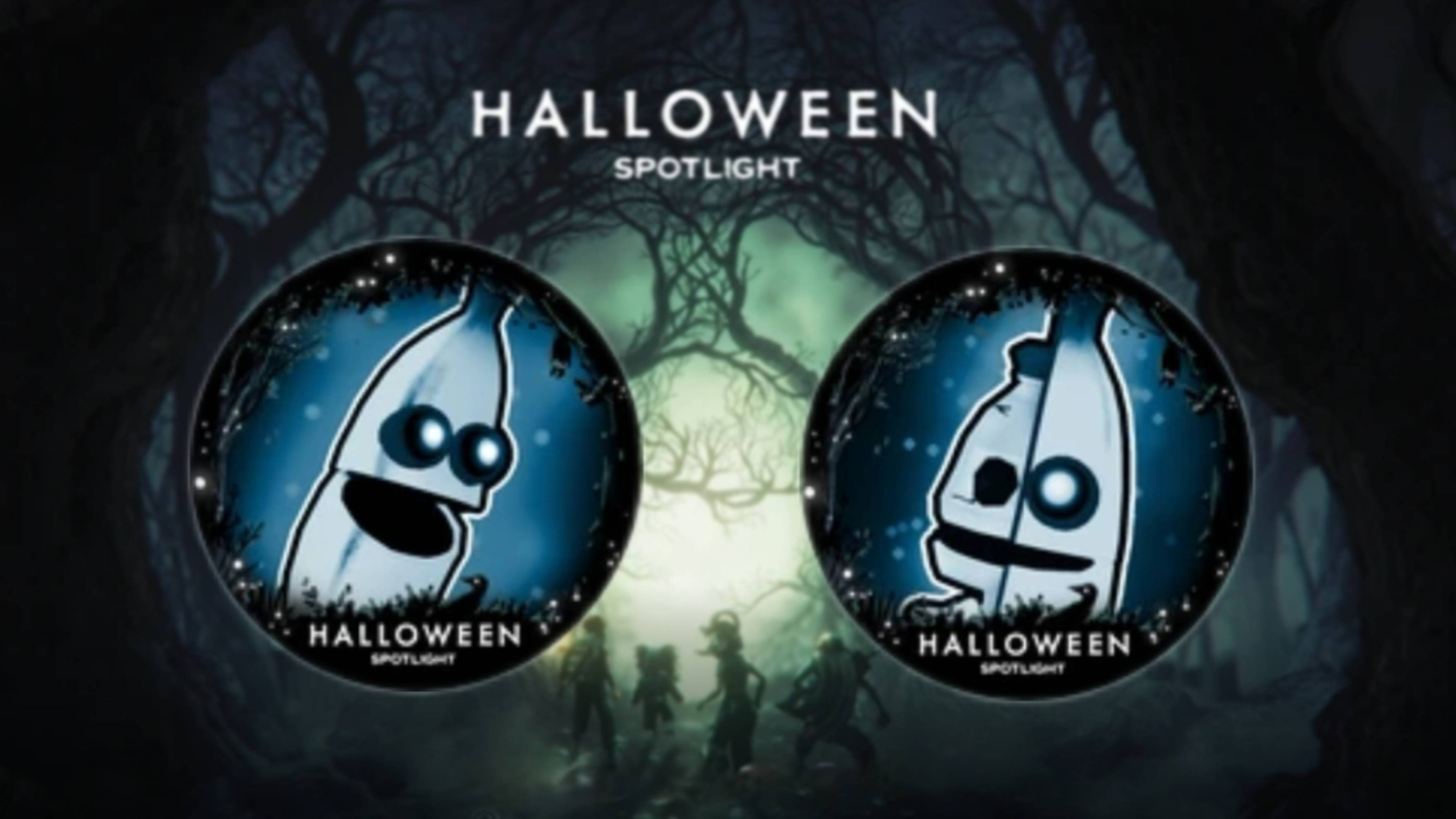 Руна и Ключ в "Банан ест" Roblox event Halloween Spotlight.
