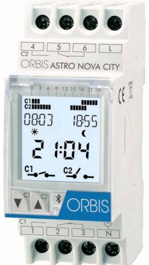Настройка реле времени астрономическое Orbis ASTRO NOVA CITY
