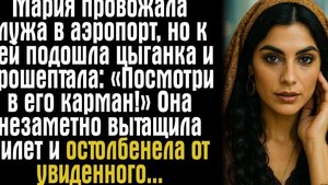 Мария провожала мужа в аэропорт, но к ней подошла цыганка и прошептала: «Посмотри в его карман!»