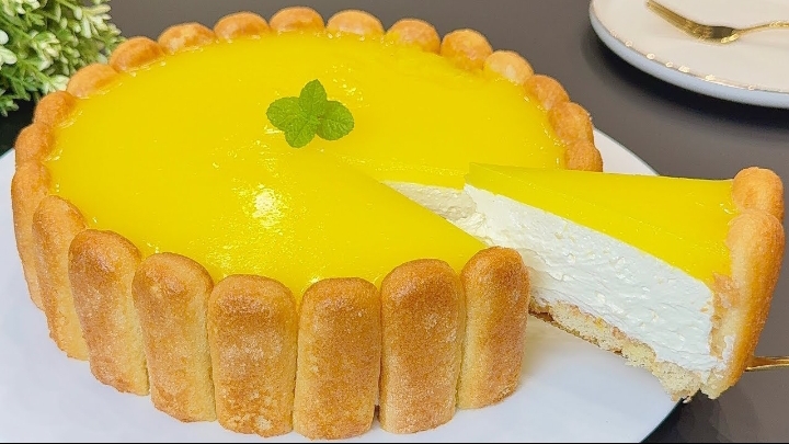 Лимонный ПИРОГ без выпечки за 10 минут...🥧🍋☕😋    Рецепт ⤵️