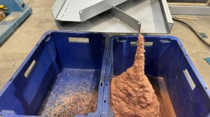 Наша первая установка для переработки кабеля дроблением с воздушной сепарацией