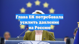 Глава ЕК потребовала усилить давление на Россию