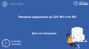 Типовые нарушения по 223-ФЗ и 44-ФЗ