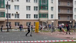 Последствия падения БПЛА в Красногорске