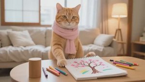 Первая работа котенка🐱 🎨
