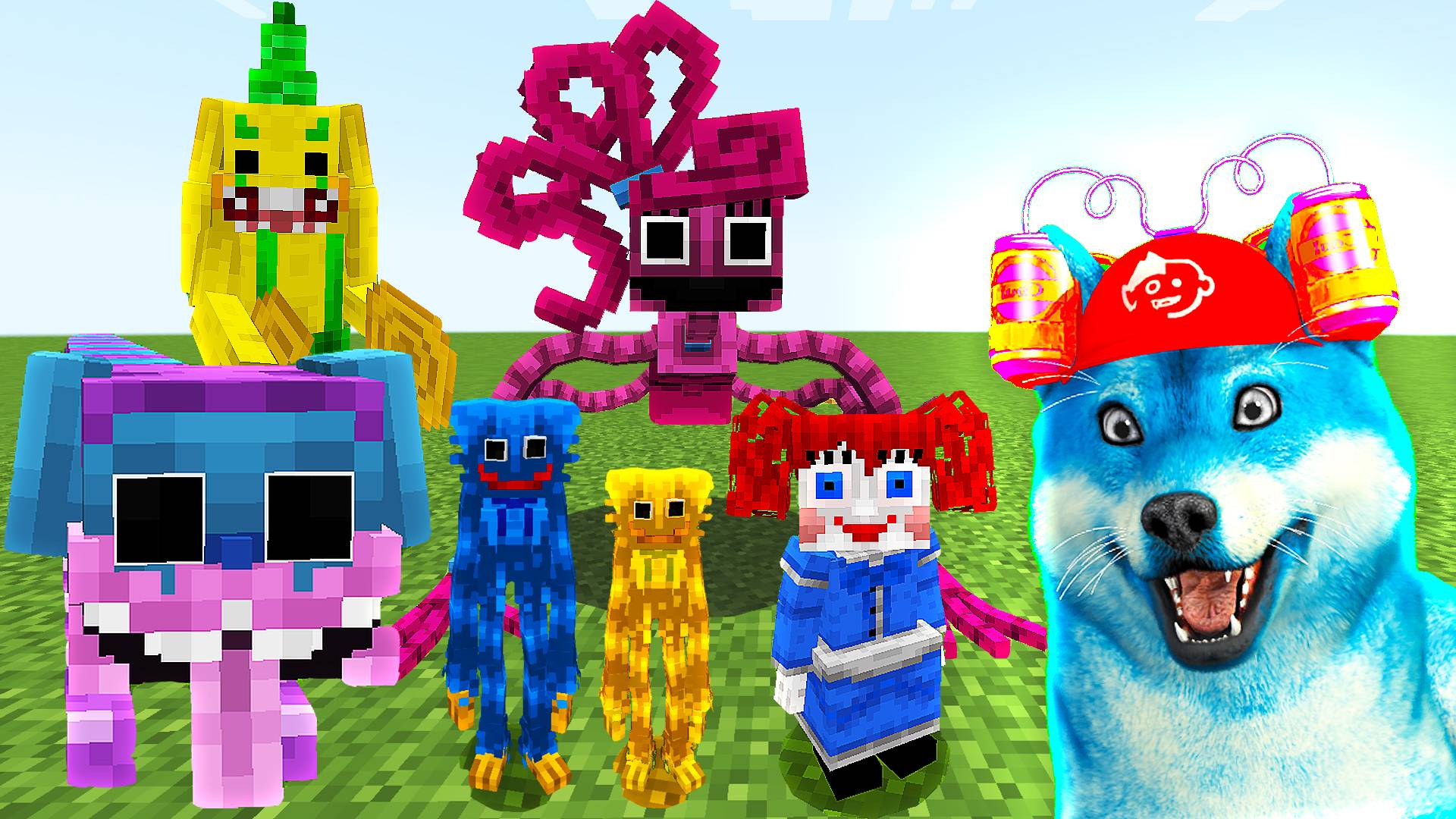 Мод на все виды хагги вагги 2 поппи плейтайм в майнкрафт пе, huggy wuggy playtime 2 in minecraft