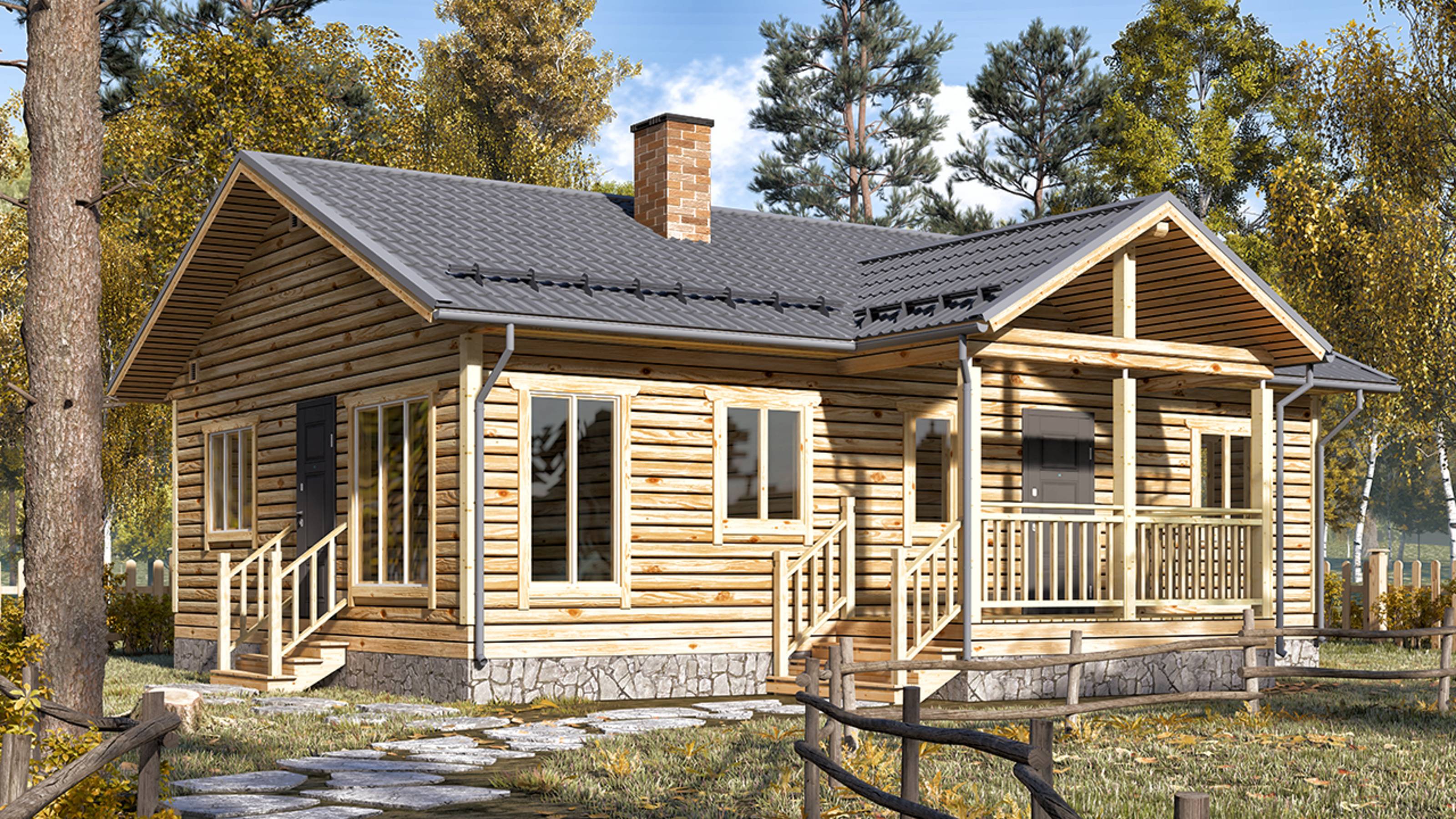 Одноэтажный дом 90м2