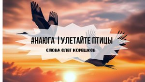#наюга | Улетайте птицы (слова Олег Корешков)