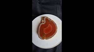 Агат сердолик с кварцем срез 3х13х9 см