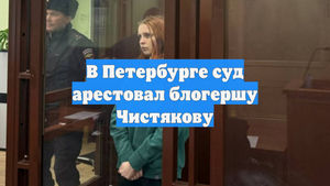 В Петербурге суд арестовал блогершу Чистякову