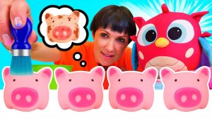 Приключения в саду для малышей! Маша Капуки и совенок собирают урожай и играют с маленькими хрюшками