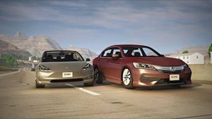 BeamNG Drive — Реалистичные аварии на автостраде